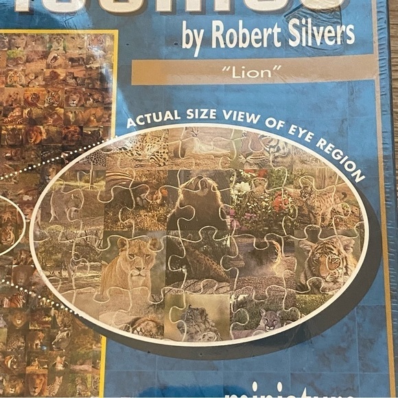 Photomosaic Lion Jigsaw Puzzle by Robert Silvers NEW 1000 Pieces - Picture 6 of 7